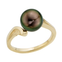 14K YELLOW GOLD RING WITH TAHITIAN PEARL