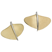 STERLING SILVER AND GOLD HOOP EARRINGS