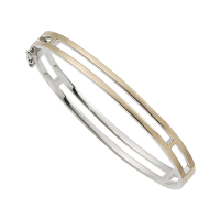 STERLING SILVER AND GOLD BRACELET