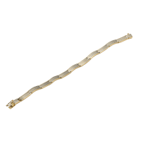 14K YELLOW AND WHITE GOLD BRACELET