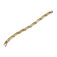 14K YELLOW AND WHITE GOLD BRACELET