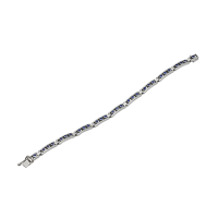 14K WHITE GOLD BRACELET WITH SAPHYRS