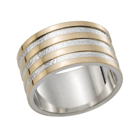 STERLING SILVER AND GOLD BAND