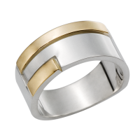 STERLING SILVER AND GOLD BAND