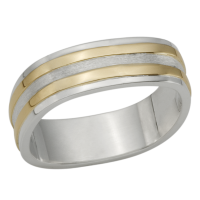 STERLING SILVER AND GOLD BAND