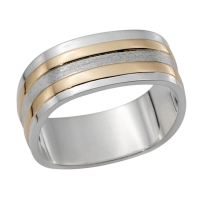 STERLING SILVER AND GOLD BAND