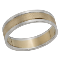 14K YELLOW AND WHITE GOLD BAND 