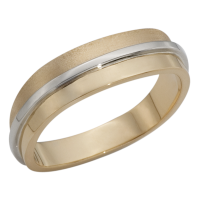 14K YELLOW AND WHITE GOLD BAND 