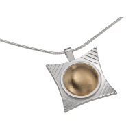 STERLING SILVER AND GOLD PENDANT