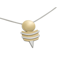 STERLING SILVER AND GOLD PENDANT