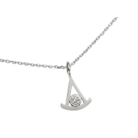 14KT WHITE GOLD PENDANT WITH DIAMOND