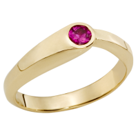 BAGUE RUBIS OR 14K JAUNE