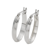 BOUCLES D'OREILLES ANNEAUX ARGENT 925