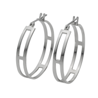 BOUCLES D'OREILLES ANNEAUX ARGENT 925